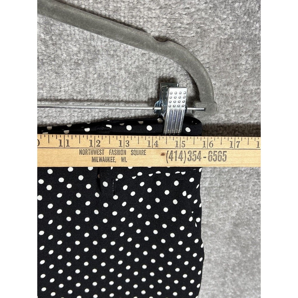 Jules & Leopold Polka Dot Pull On Stretch Pants‎ Womens Size Small Black Pockets - Picture 6 of 9
